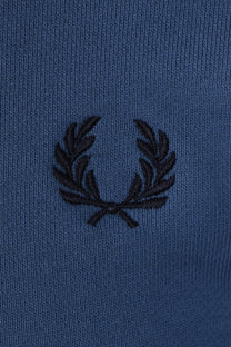 FRED PERRY HALF ZIP SWEATSHIRT ACE BLUE/WHITE/TENNIS BLUE Fred Perry