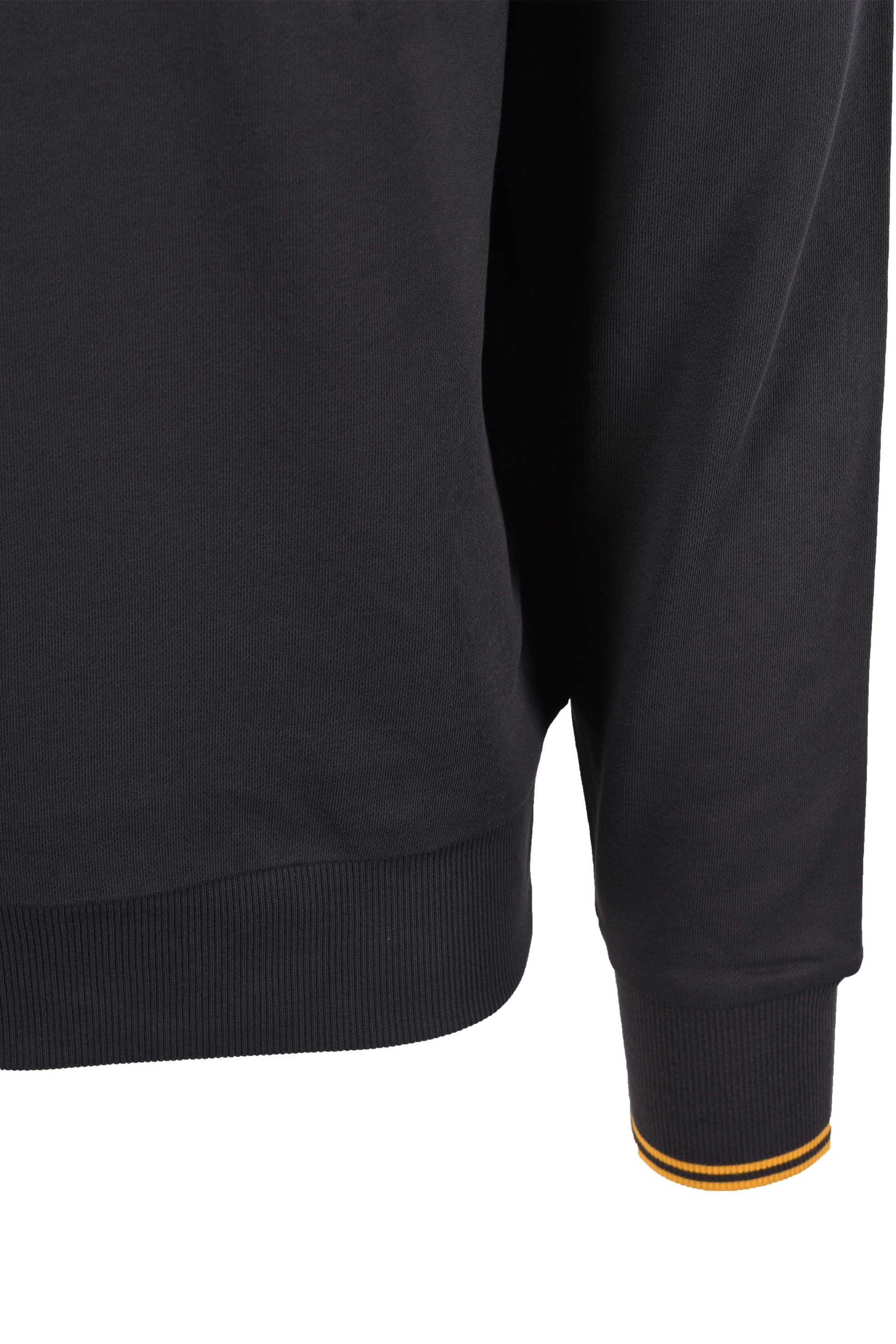 FRED PERRY HALF ZIP SWEATSHIRT ANCHOR GREY/GOLDEN Fred Perry Michael Stewart Menswear  Sweatshirts & Hoodies