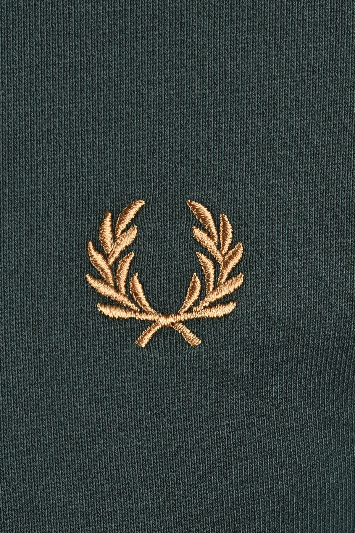 FRED PERRY HALF ZIP SWEATSHIRT GRASSROOTS/ECRU/ BRONZE