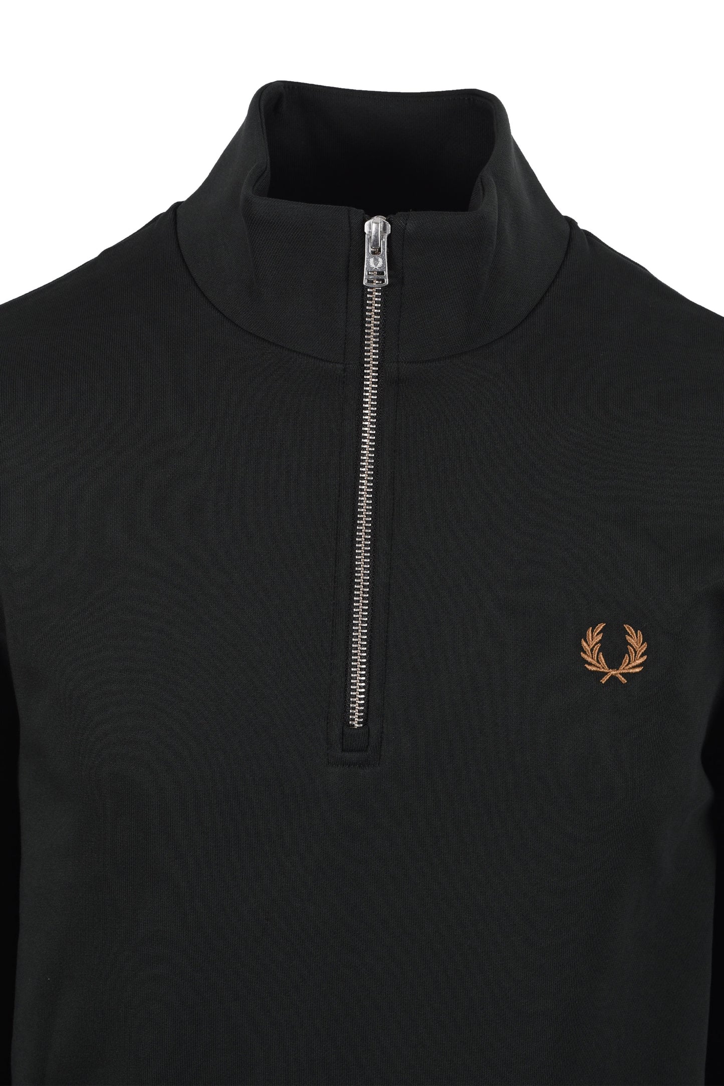 FRED PERRY HALF ZIP SWEATSHIRT NIGHT GREEN/ DUSKY BLUE/ DARK Fred Perry Michael Stewart Menswear  Sweatshirts & Hoodies