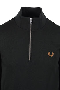FRED PERRY HALF ZIP SWEATSHIRT NIGHT GREEN/ DUSKY BLUE/ DARK Fred Perry Michael Stewart Menswear  Sweatshirts & Hoodies