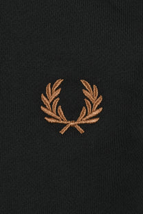 FRED PERRY HALF ZIP SWEATSHIRT NIGHT GREEN/ DUSKY BLUE/ DARK Fred Perry Michael Stewart Menswear  Sweatshirts & Hoodies