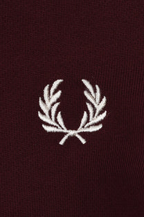 FRED PERRY HALF ZIP SWEATSHIRT OXBLOOD/ECRU Fred Perry