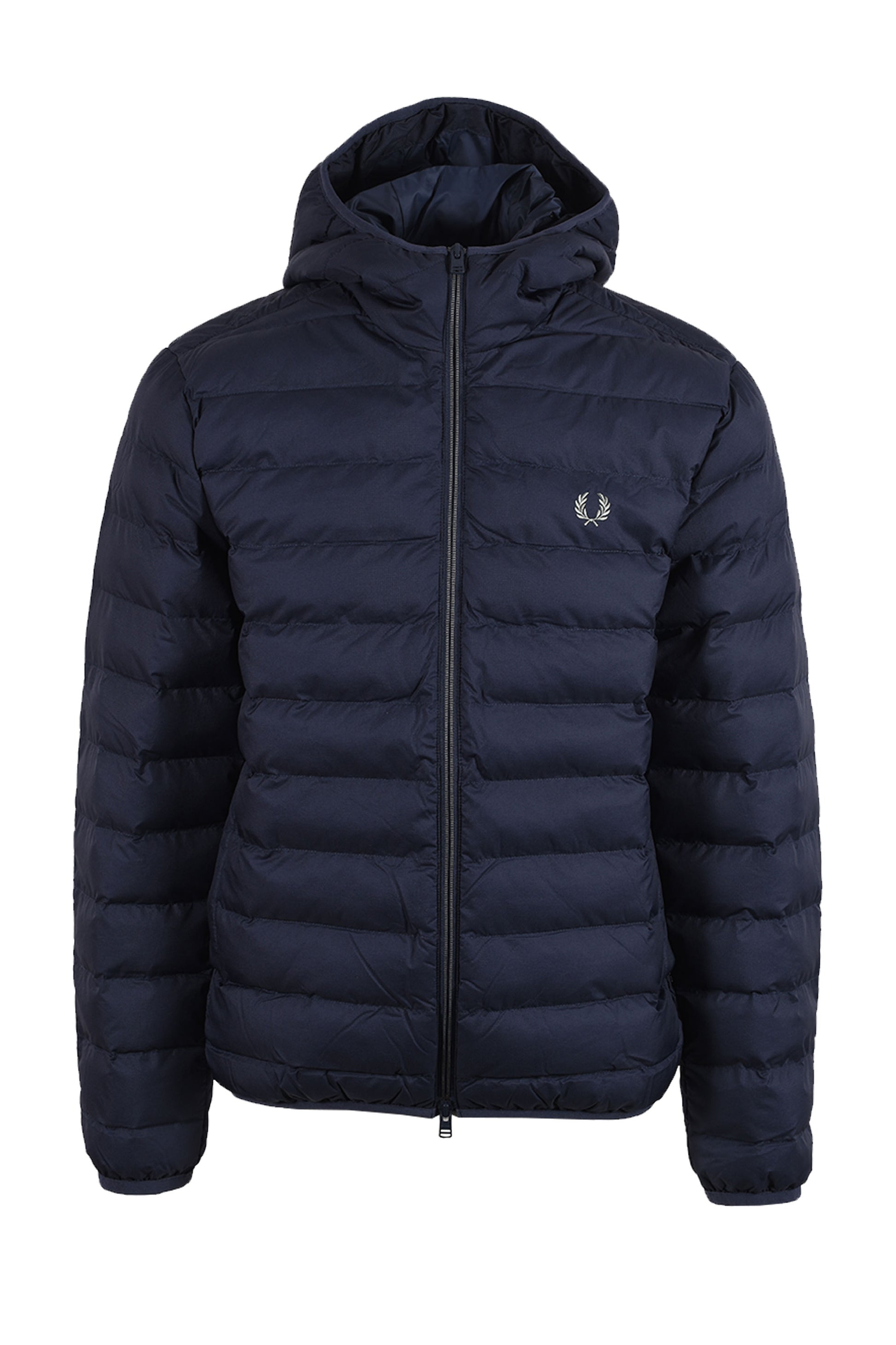 FRED PERRY HOODED INSULATED JACKET DARK AIRFORCE Fred Perry Michael Stewart Menswear  Jackets