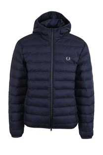 FRED PERRY HOODED INSULATED JACKET DARK AIRFORCE Fred Perry Michael Stewart Menswear  Jackets