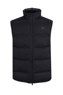 FRED PERRY INSULATED GILET BLACK Fred Perry Michael Stewart Menswear  Jackets