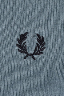 FRED PERRY LS KNITTED SHIRT STOCKPORT BLUE Fred Perry