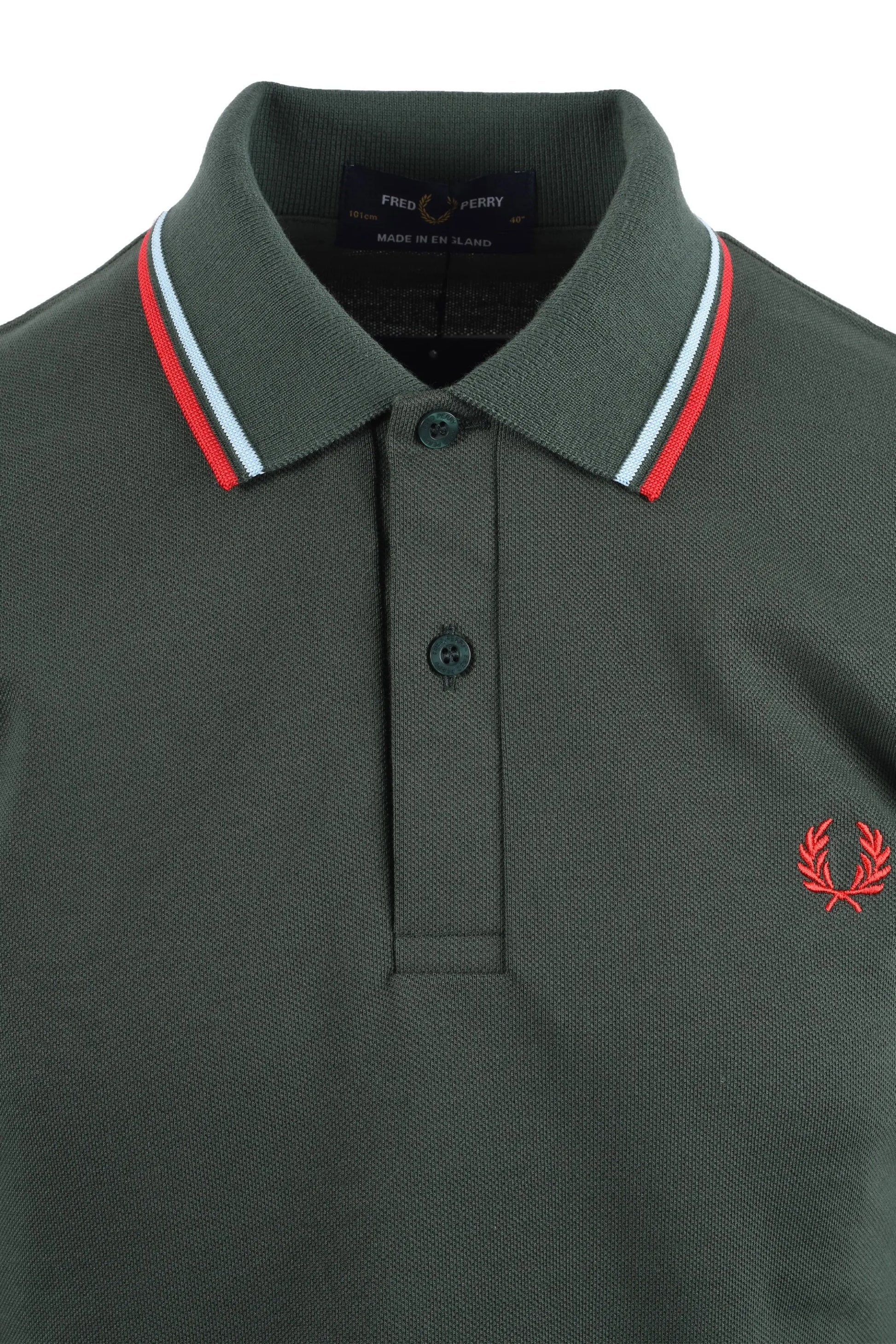 FRED PERRY MADE IN ENGLAND TWIN TIPPED POLO TARTAN GREEN Fred Perry Michael Stewart Menswear