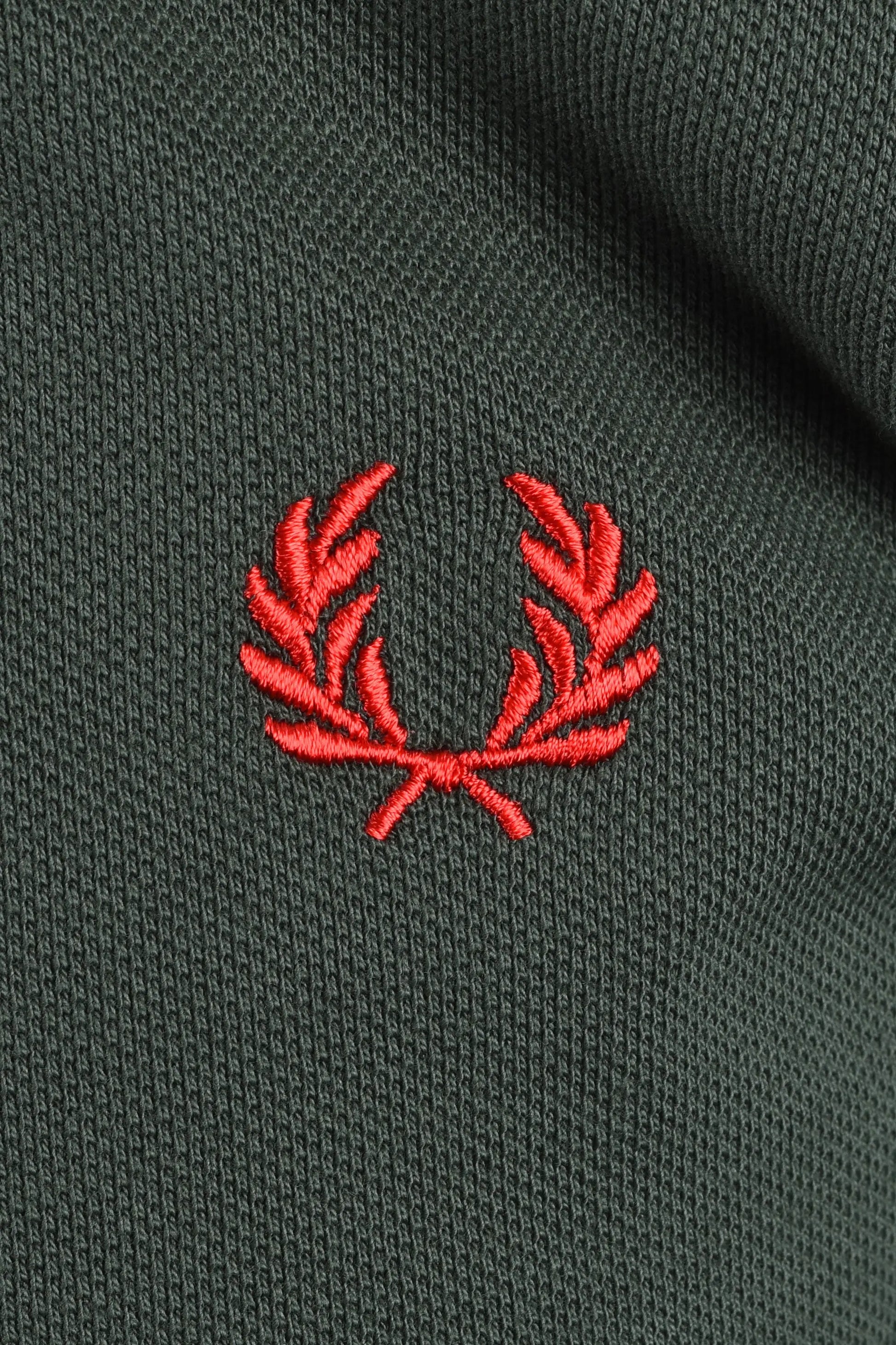 FRED PERRY MADE IN ENGLAND TWIN TIPPED POLO TARTAN GREEN Fred Perry Michael Stewart Menswear