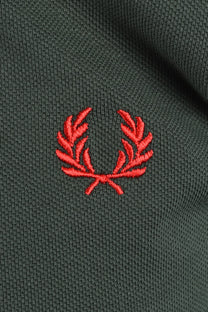 FRED PERRY MADE IN ENGLAND TWIN TIPPED POLO TARTAN GREEN Fred Perry Michael Stewart Menswear