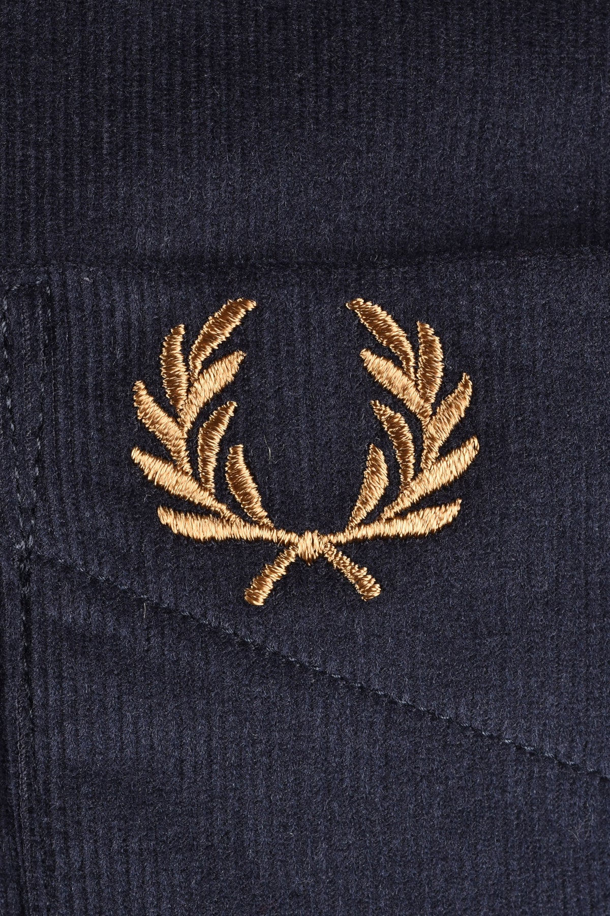 FRED PERRY NEEDLE CORD SHIRT NAVY