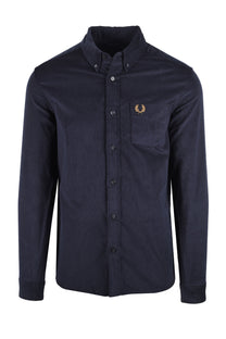 FRED PERRY NEEDLE CORD SHIRT NAVY