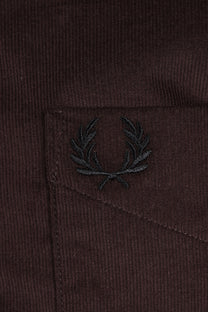 FRED PERRY NEEDLE CORD SHIRT RICH BROWN