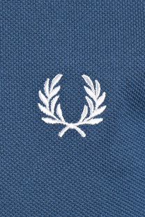 FRED PERRY PLAIN POLO SHIRT MID BLUE