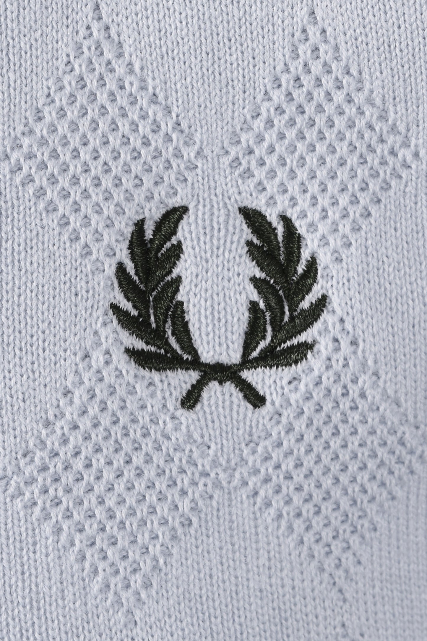 FRED PERRY POINTELLE KNITTED POLO DUSKY BLUE Fred Perry Michael Stewart Menswear  Polo Shirts
