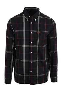 FRED PERRY POPLIN TARTAN SHIRT NIGHT GREEN Fred Perry Michael Stewart Menswear  Shirts