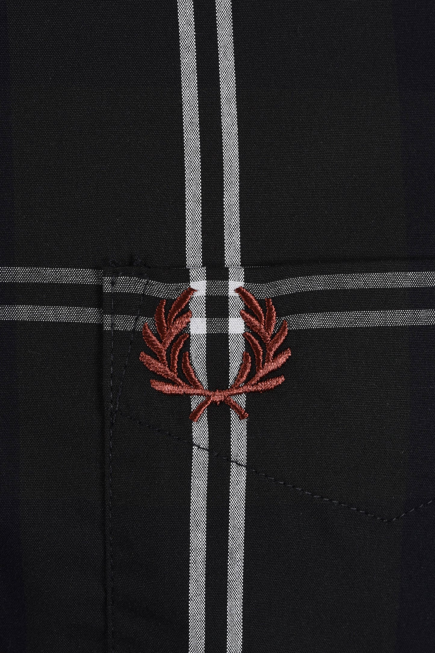 FRED PERRY POPLIN TARTAN SHIRT NIGHT GREEN Fred Perry Michael Stewart Menswear  Shirts