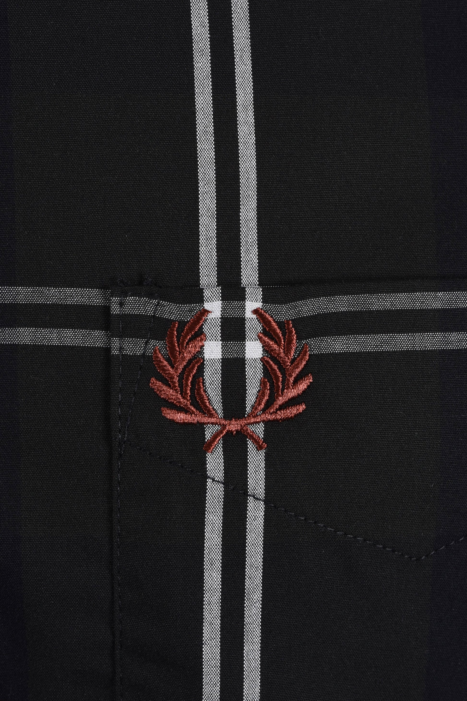 FRED PERRY POPLIN TARTAN SHIRT NIGHT GREEN Fred Perry Michael Stewart Menswear  Shirts