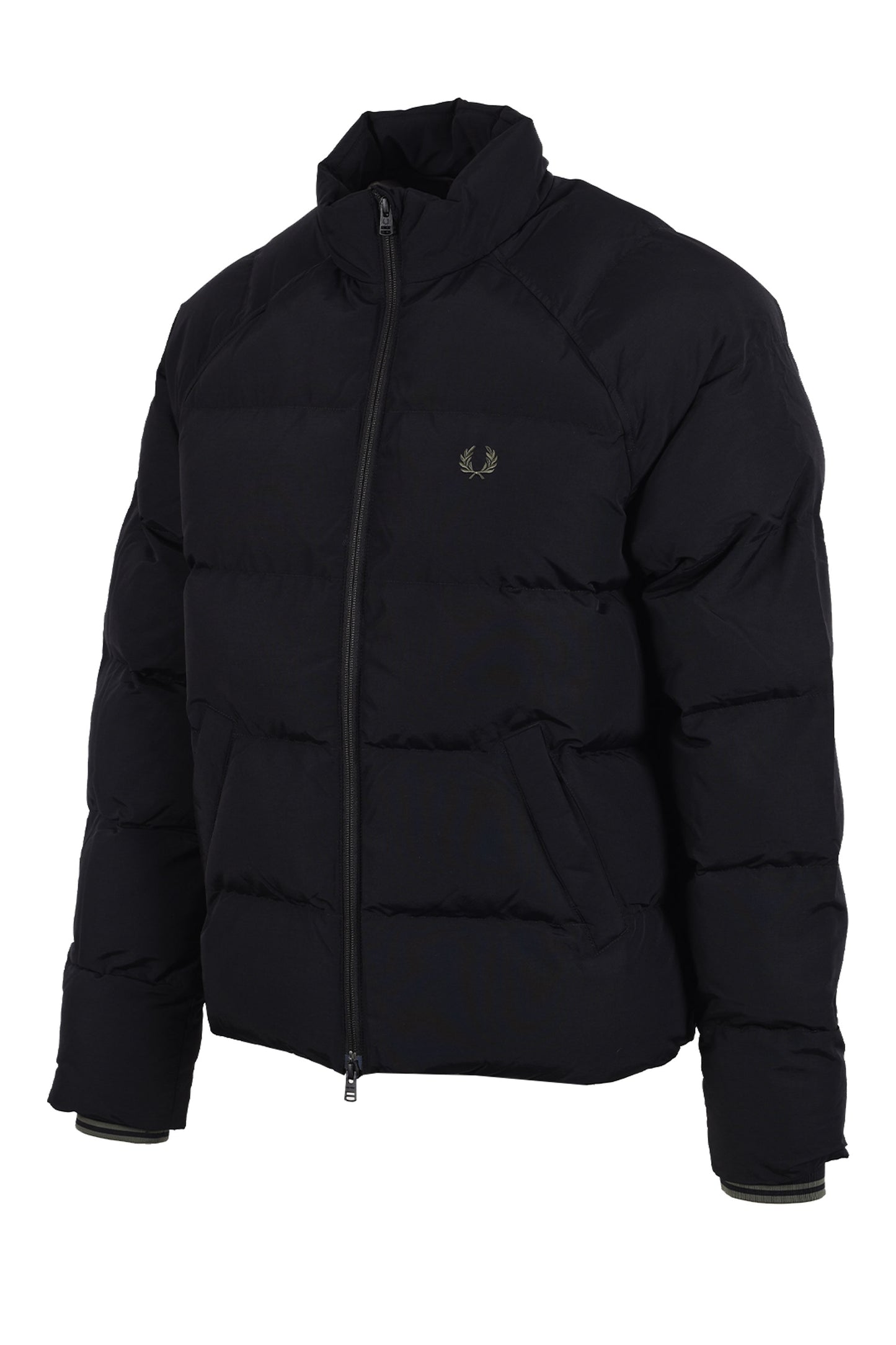 FRED PERRY RAGLAN JACKET BLACK Fred Perry Michael Stewart Menswear  Jackets