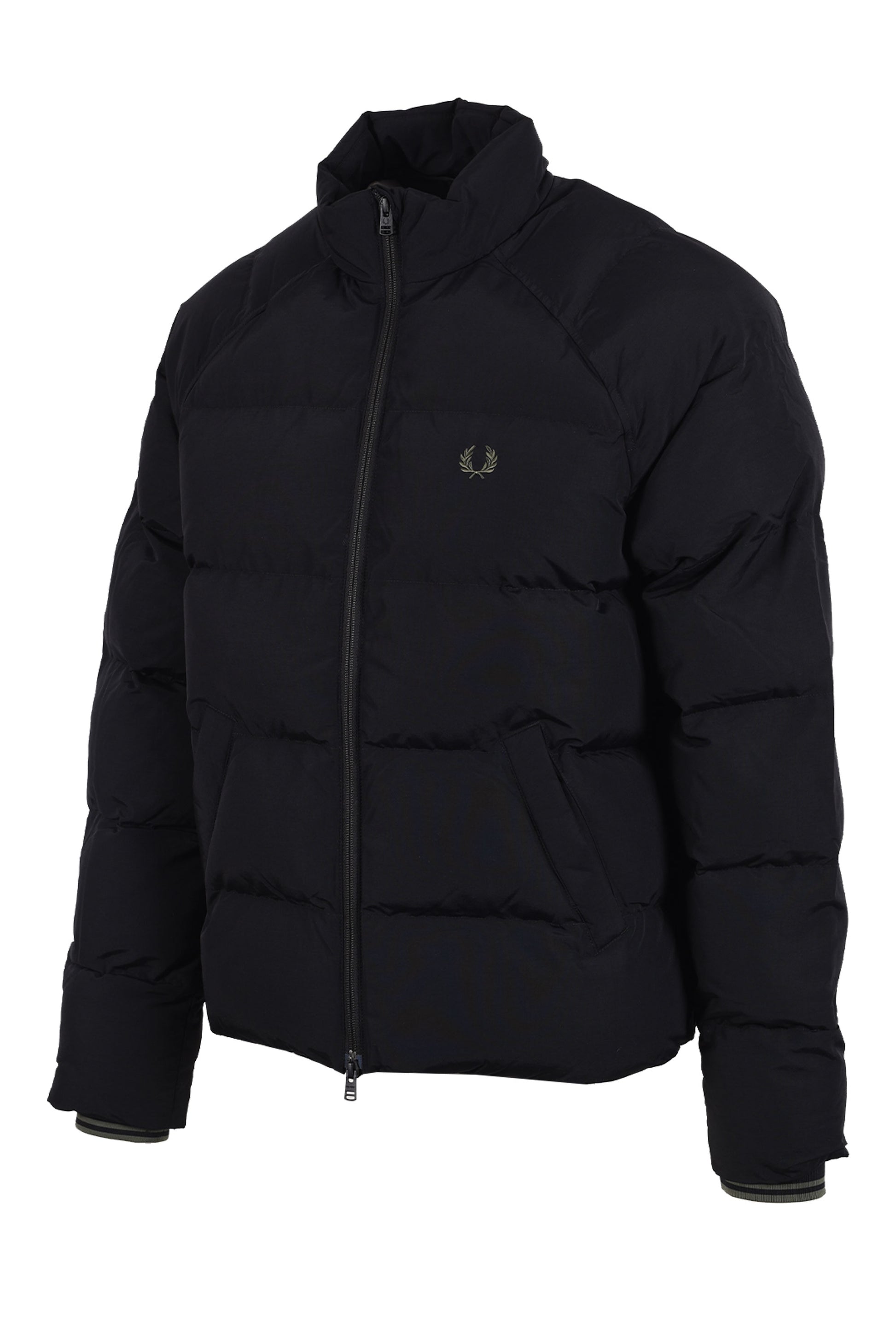 FRED PERRY RAGLAN JACKET BLACK Fred Perry Michael Stewart Menswear  Jackets