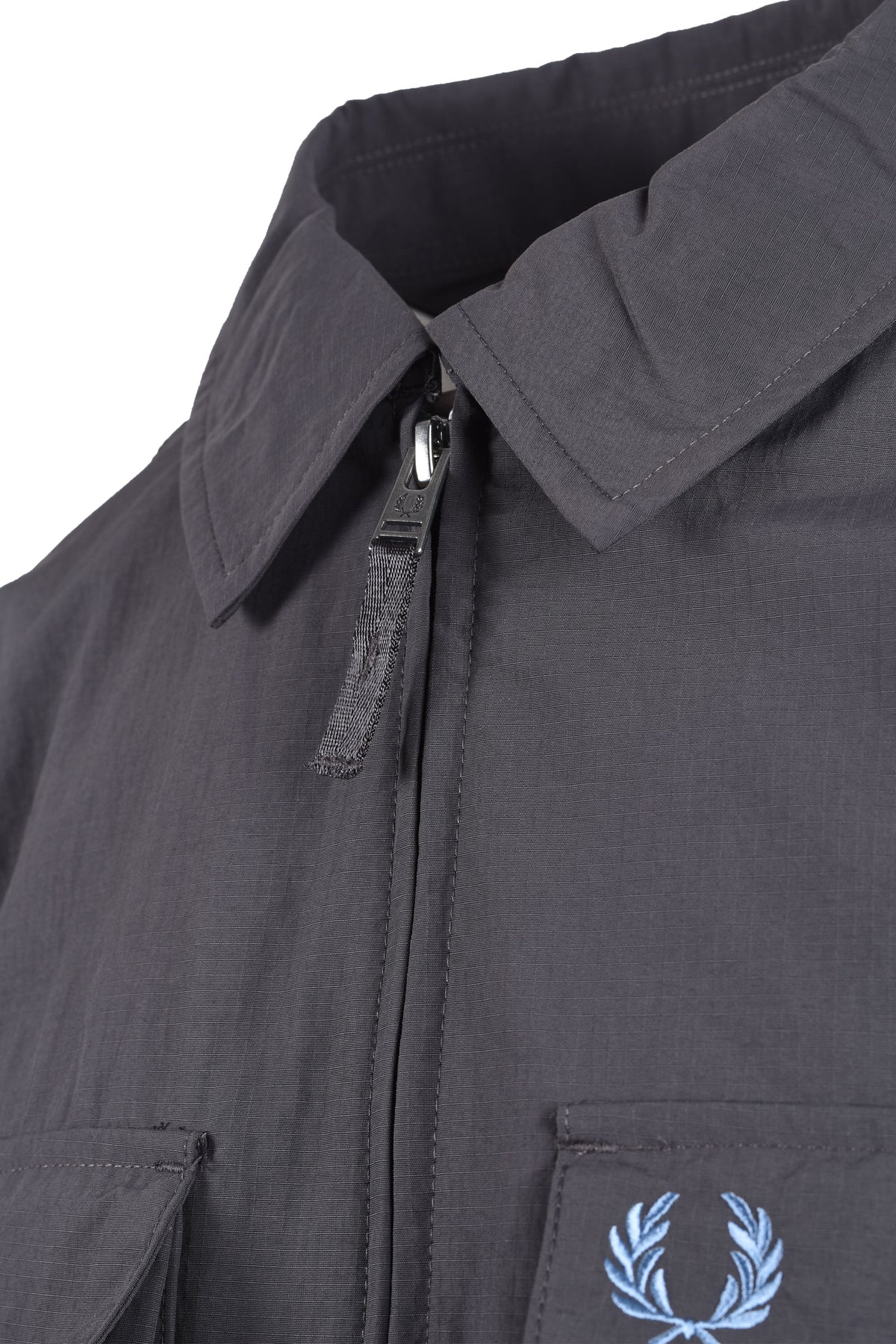 FRED PERRY RIPSTOP POCKET OVERSHIRT ANCHOR GREY