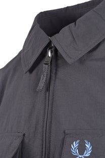 FRED PERRY RIPSTOP POCKET OVERSHIRT ANCHOR GREY