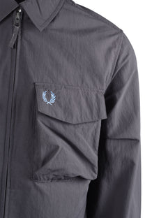 FRED PERRY RIPSTOP POCKET OVERSHIRT ANCHOR GREY
