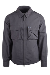 FRED PERRY RIPSTOP POCKET OVERSHIRT ANCHOR GREY