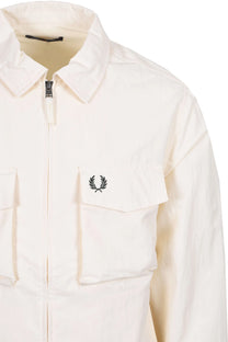 FRED PERRY RIPSTOP POCKET OVERSHIRT ECRU Fred Perry
