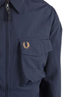FRED PERRY RIPSTOP POCKET OVERSHIRT NAVY