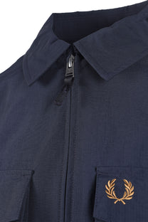FRED PERRY RIPSTOP POCKET OVERSHIRT NAVY