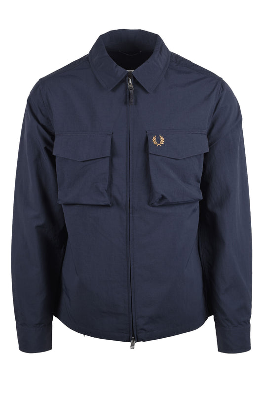 FRED PERRY RIPSTOP POCKET OVERSHIRT NAVY