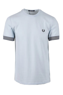 FRED PERRY STRIPED CUFF T-SHIRT LIGHT ICE Fred Perry