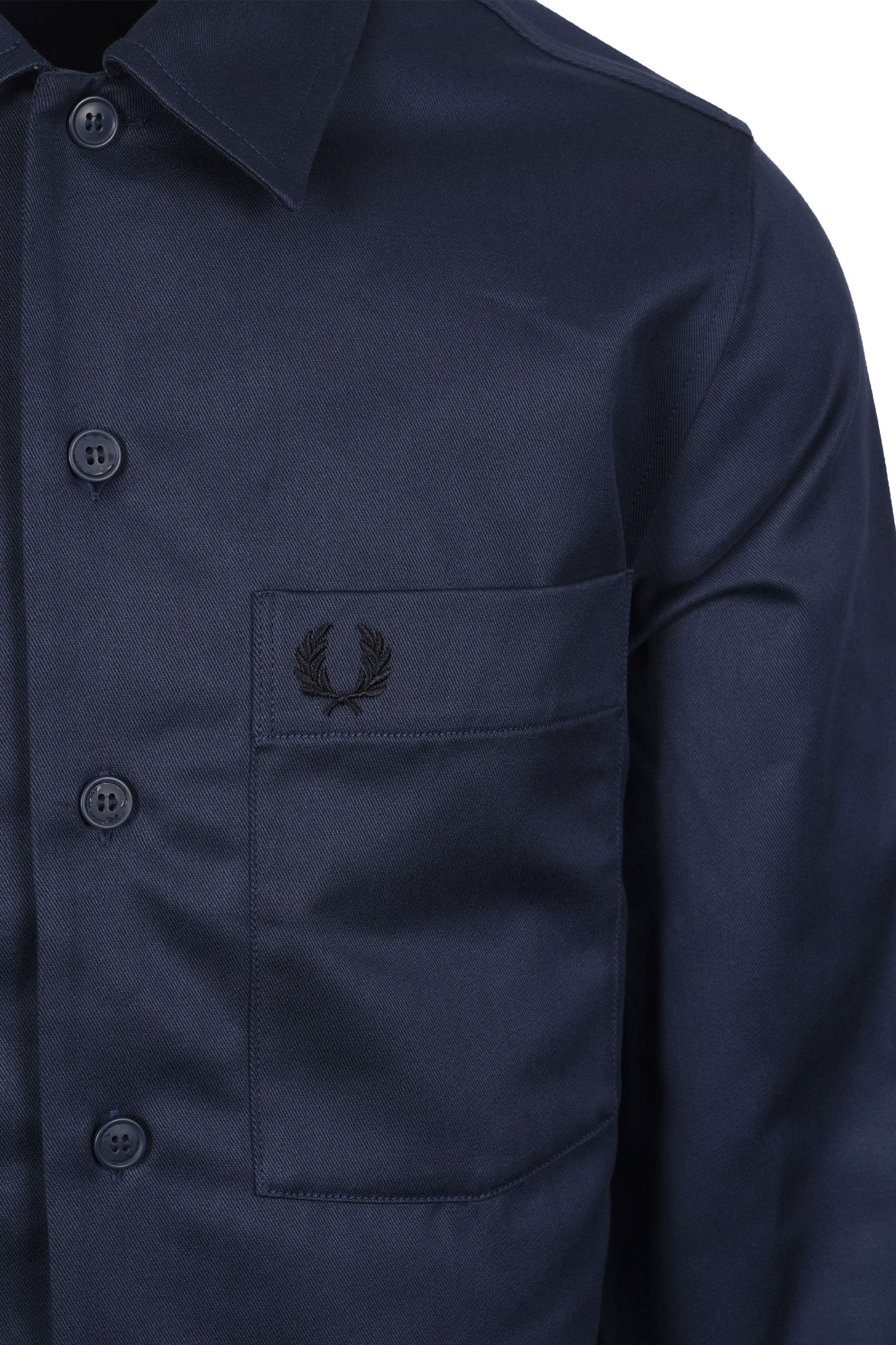 FRED PERRY TWILL OVERSHIRT DARK AIRFORCE