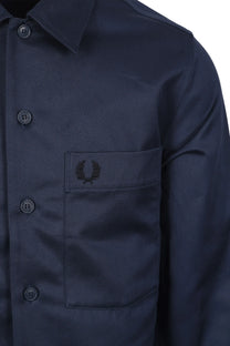 FRED PERRY TWILL OVERSHIRT DARK AIRFORCE Fred Perry