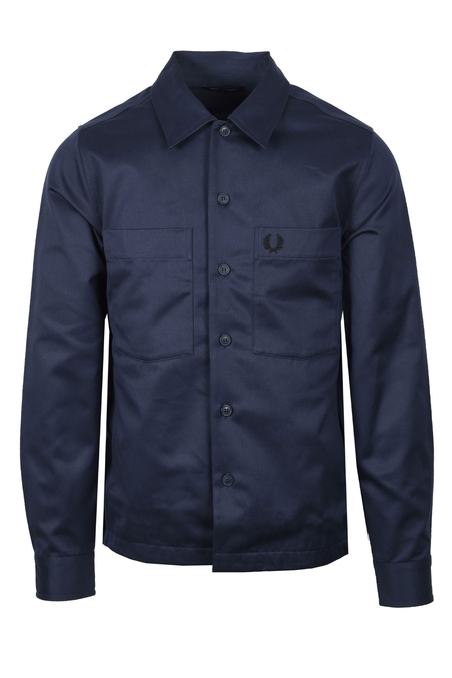 FRED PERRY TWILL OVERSHIRT DARK AIRFORCE