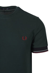 FRED PERRY TWIN TIPPED CUFF T-SHIRT GRASSROOTS Fred Perry