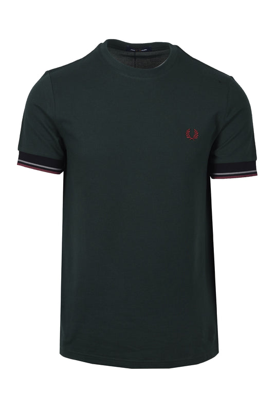 FRED PERRY TWIN TIPPED CUFF T-SHIRT GRASSROOTS