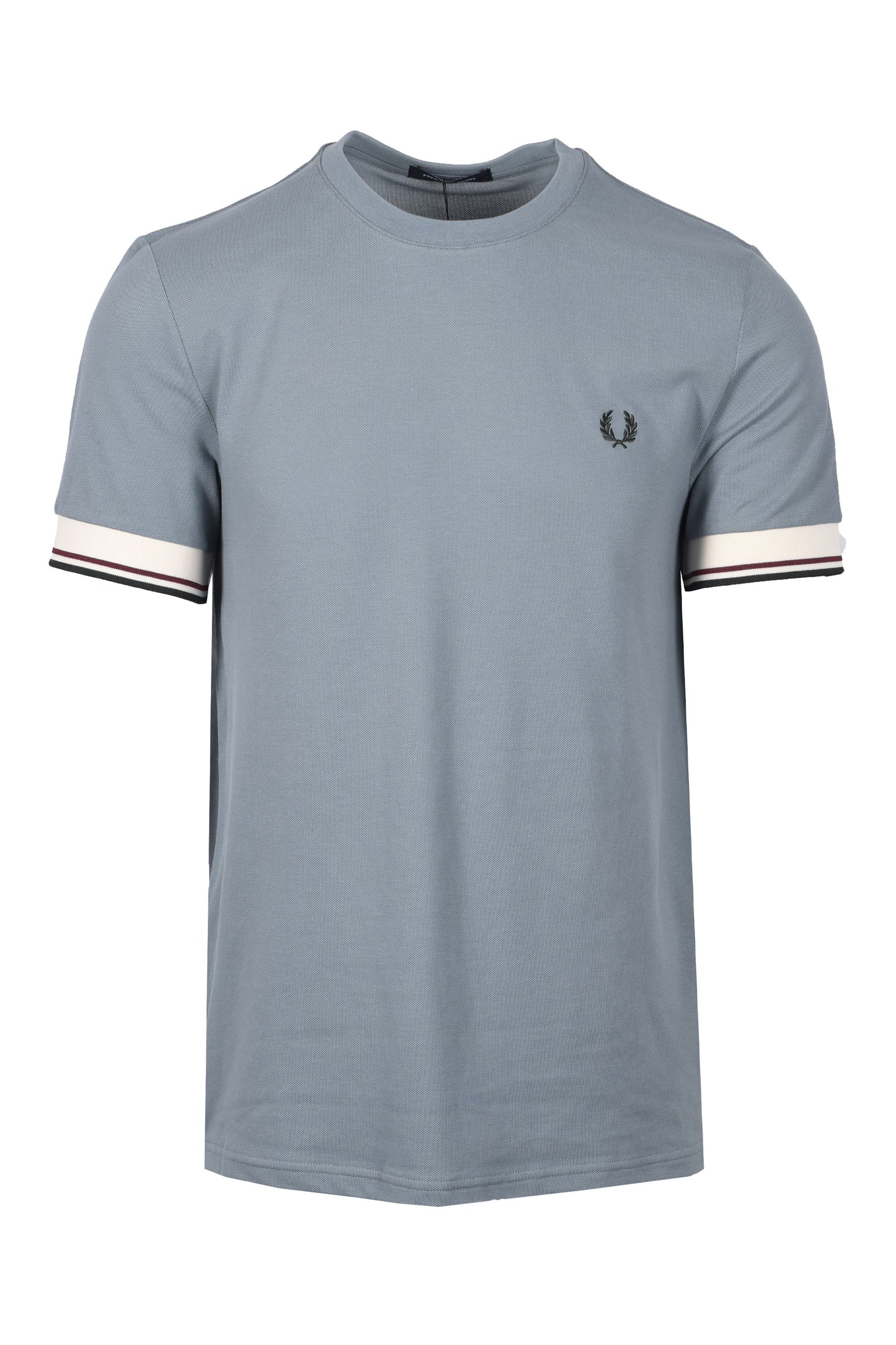 FRED PERRY TWIN TIPPED CUFFED T-SHIRT STOCKPORT BLUE