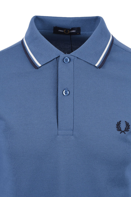 FRED PERRY TWIN TIPPED POLO ACE BLUE/WHITE/TENNIS BLUE