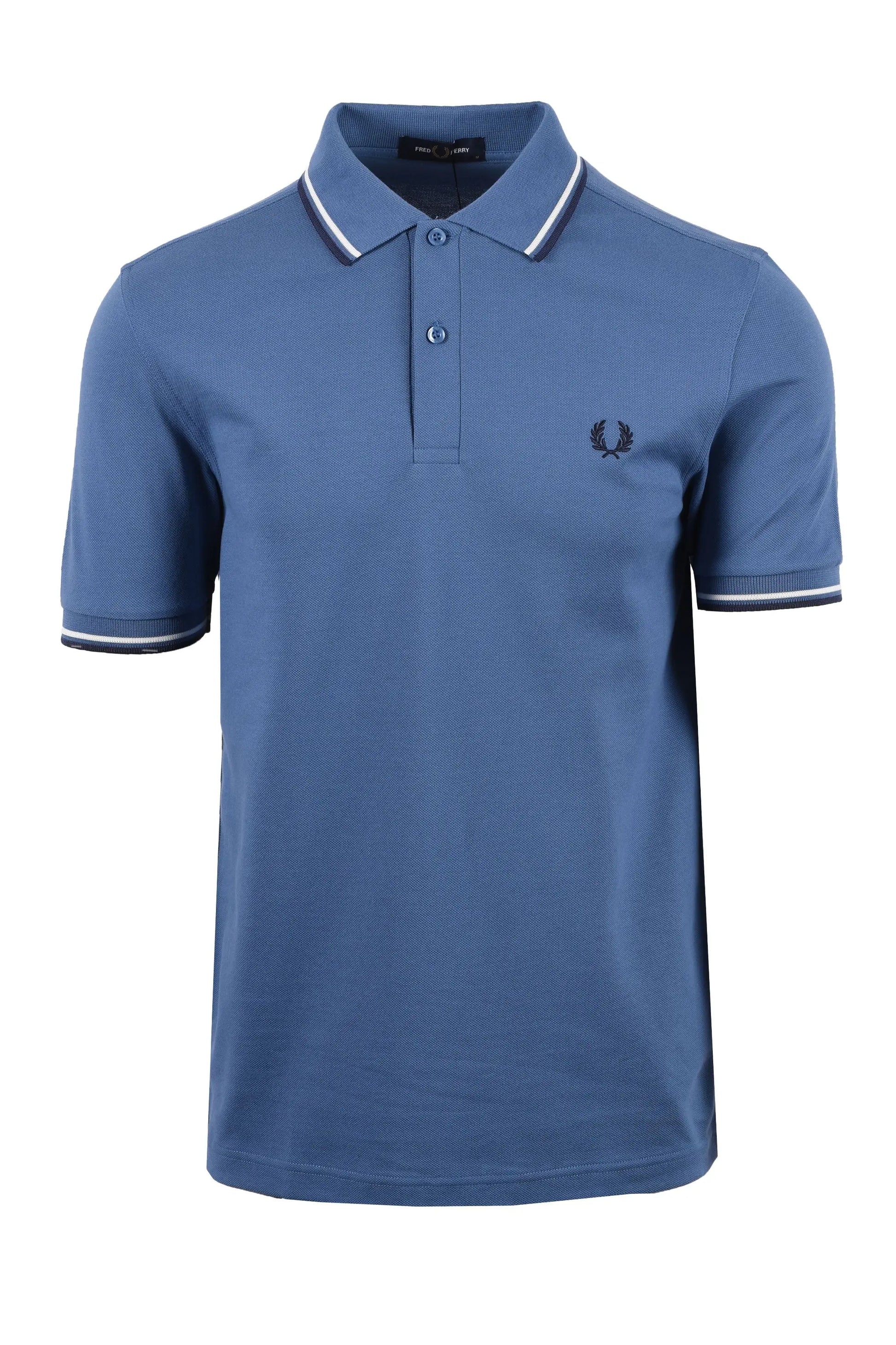FRED PERRY TWIN TIPPED POLO ACE BLUE/WHITE/TENNIS BLUE Fred Perry