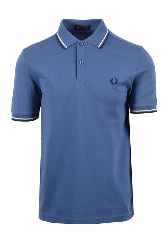 FRED PERRY TWIN TIPPED POLO ACE BLUE/WHITE/TENNIS BLUE