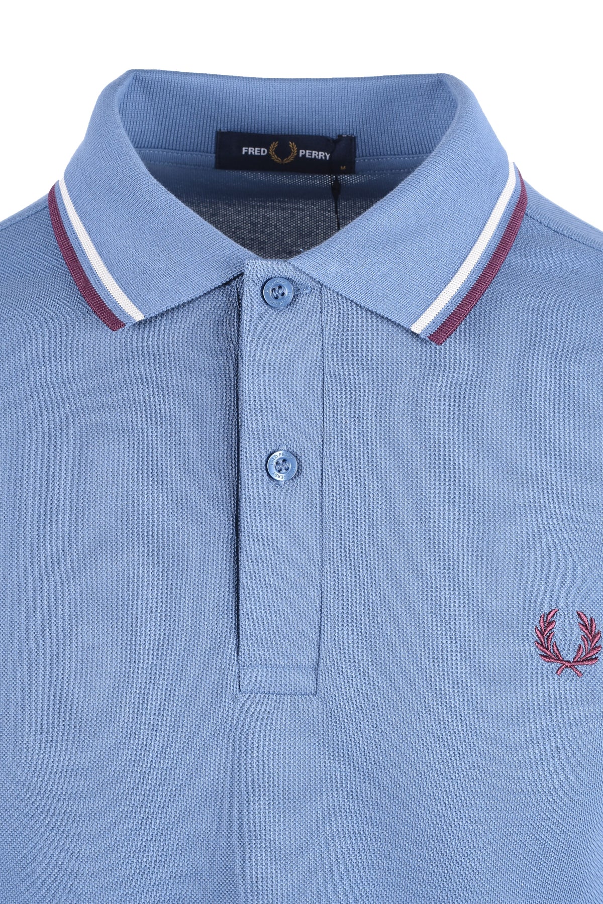 FRED PERRY TWIN TIPPED POLO ACEBLUE/SLT/PLUM