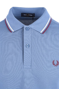 FRED PERRY TWIN TIPPED POLO ACEBLUE/SLT/PLUM