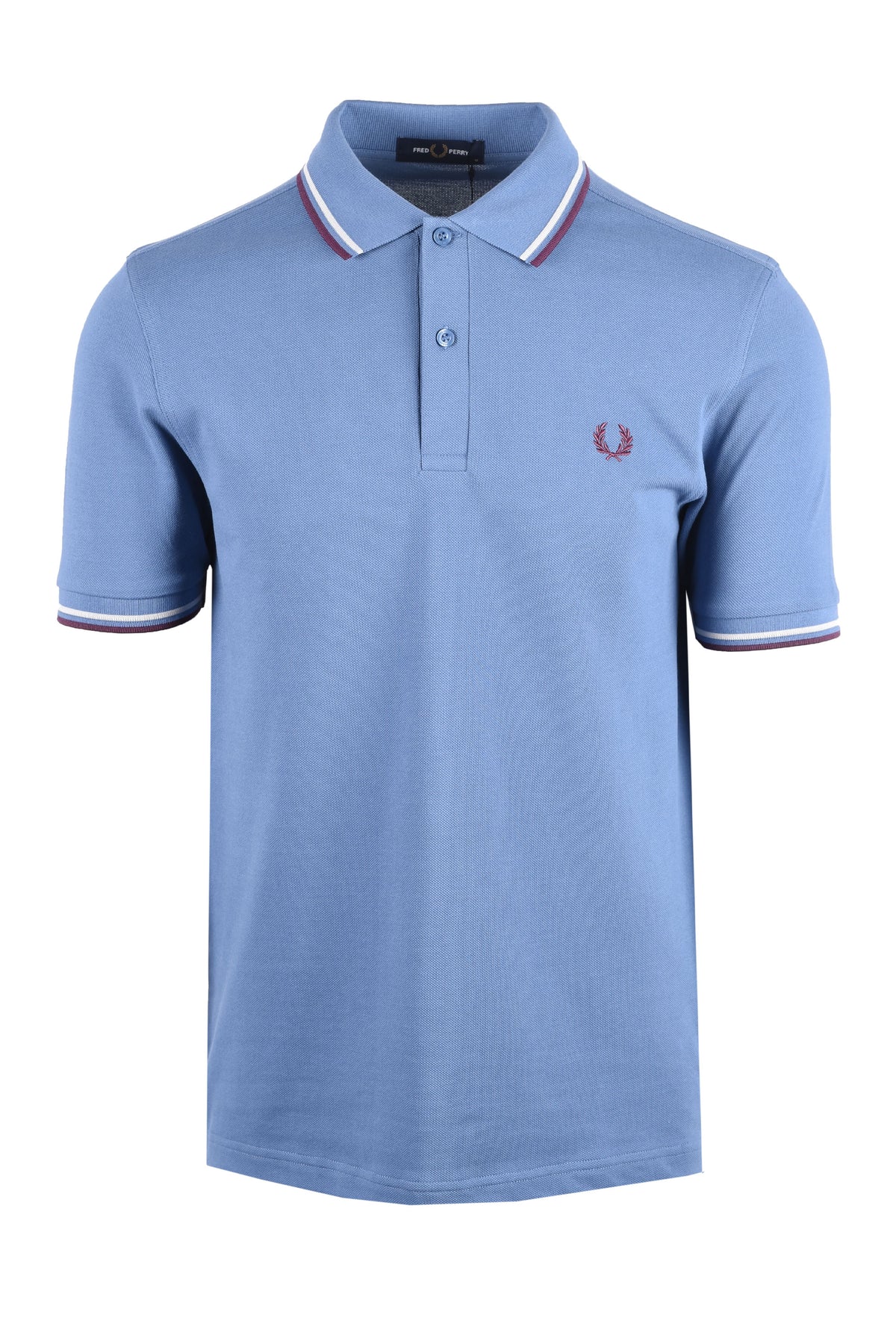 FRED PERRY TWIN TIPPED POLO ACEBLUE/SLT/PLUM