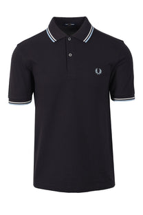 FRED PERRY TWIN TIPPED POLO ANCHOR GREY/ECRU/BLUE Fred Perry