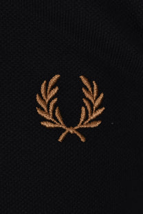 FRED PERRY TWIN TIPPED POLO BLACK Fred Perry