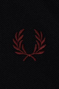 FRED PERRY TWIN TIPPED POLO BLACK/BABY BLUE/OXBLOOD Fred Perry