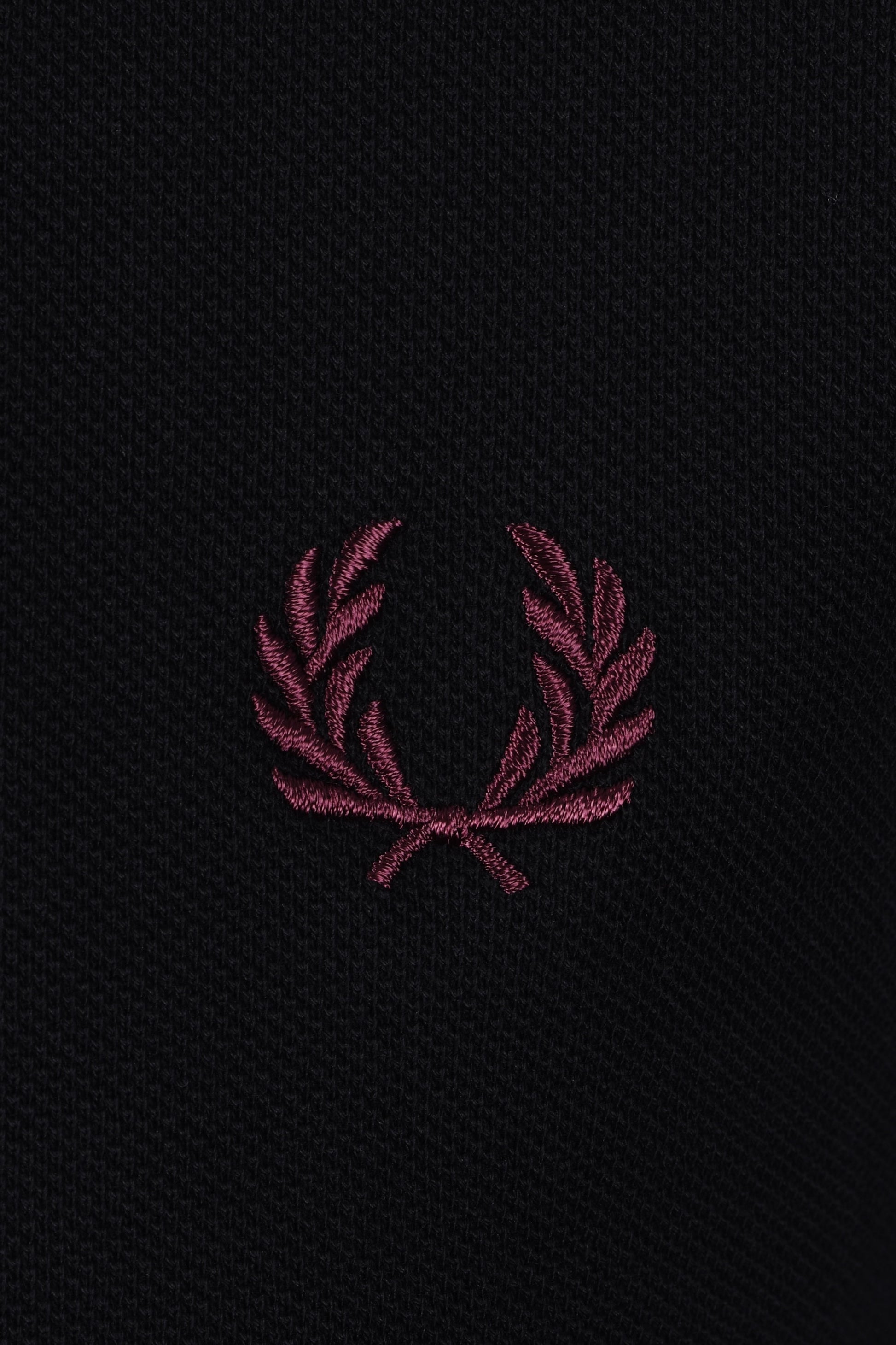 FRED PERRY TWIN TIPPED POLO BLACK/PLUM Fred Perry Michael Stewart Menswear  Polo Shirts