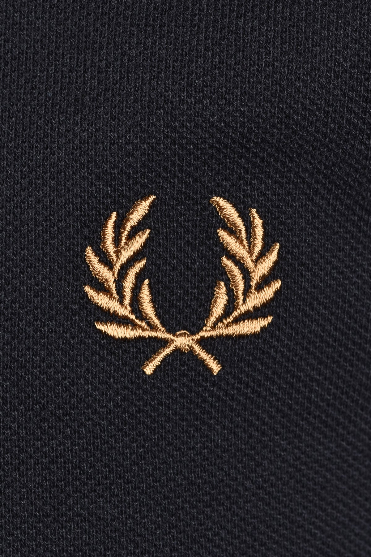 FRED PERRY TWIN TIPPED POLO BLK/SNOWWHT/BRNZ